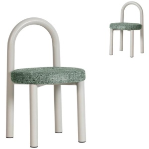 Set of 2 - Luzia White Dining Chair - Spring Green by Interior Secrets - AfterPay Available