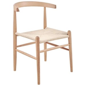 Set of 2 Malibu Kitchen Dining Chairs - Beech/Natural