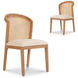 Set of 2 - Margie Fabric Dining Chair - Dawn Beige by Interior Secrets - AfterPay Available
