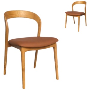 Set of 2 - Marlow Natural Dining Chair - Naxos Tan by Interior Secrets - AfterPay Available