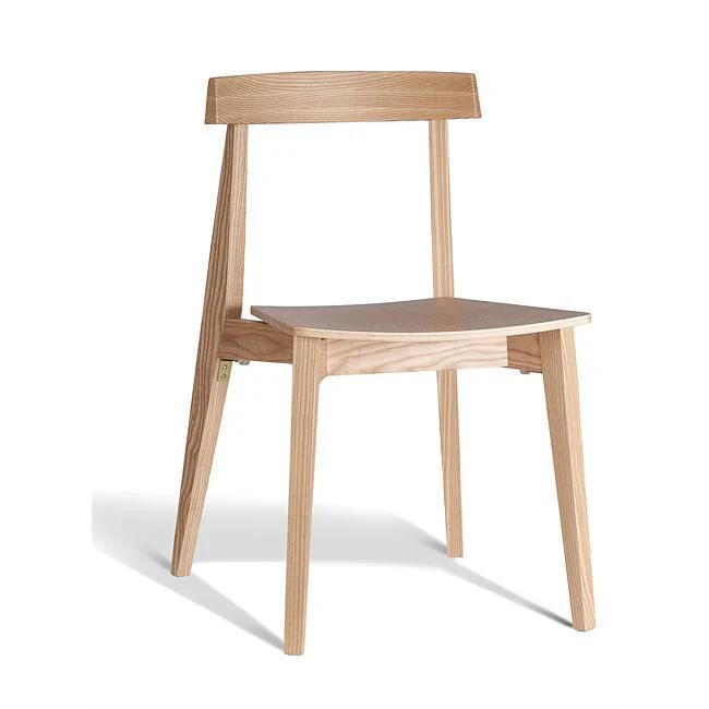 Set of 2 - Masa Ito Oriental Dining Chair - Natural Timber Seat