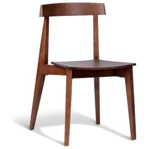 Set of 2 - Masa Ito Oriental Dining Chair - Walnut Timber Seat
