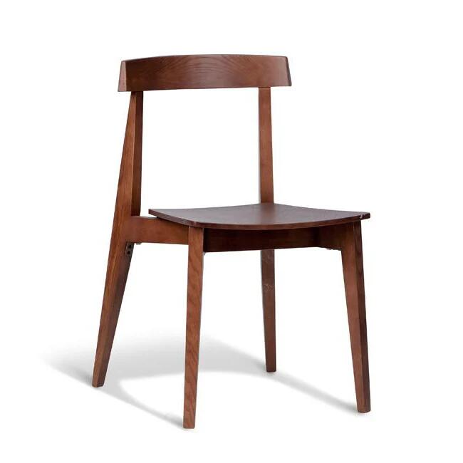 Set of 2 - Masa Ito Oriental Dining Chair - Walnut Timber Seat