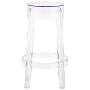 Set of 2 Philippe Starck Replica Ghost Kitchen Counter Bar Stool 66cm Clear