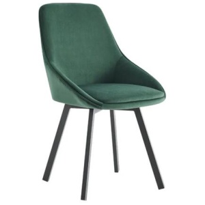 Set of 2 Velvet Swivel Kitchen Dining Chair