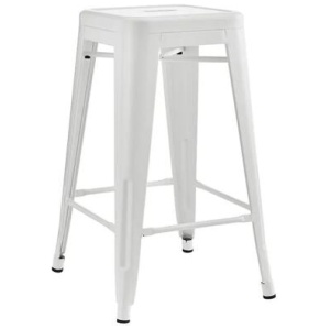 Set of 2 Xavier Pauchard Replica Tolix Kitchen Counter Bar Stools 65cm Powder Coated - White