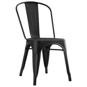 Set of 2 Xavier Pauchard Replica Tolix Kitchen Dining Chair Powder Coated - Mattle Black