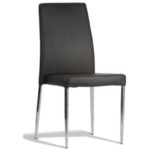 Set of 4 - Bailey Dining Chair - Stainless Steel Frame - Brown