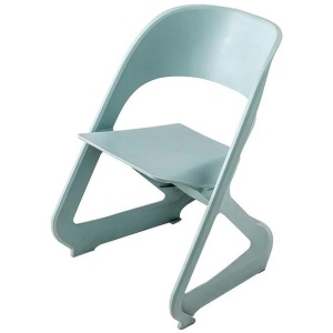 Set of 4 Dining Chairs Office Cafe Lounge Seat Stackable Plastic Leisure Chairs Blue