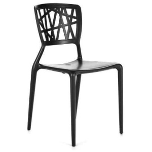 Set of 4 - Dondoli E Pocci Viento Replica Dining Chair - Black