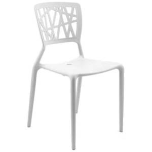Set of 4 - Dondoli E Pocci Viento Replica Dining Chair - White