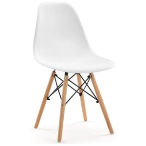 Set of 4 Eames Kitchen Dining Chairs Replica - White