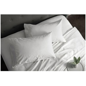 Sheraton Luxury 160gsm Flannelette Bed Sheet Set - Double Bed/White