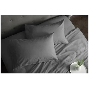 Sheraton Luxury 160gsm Flannelette Bed Sheet Set - Queen Bed/Feather Grey