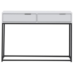 Shia Hallway Console Hall Table 2-Drawers - White/Black