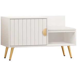 Shoe Rack Cabinet Bench 6 Pairs White