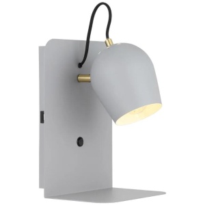 Shyn Modern Wall Lamp Light Metal Grey Satin