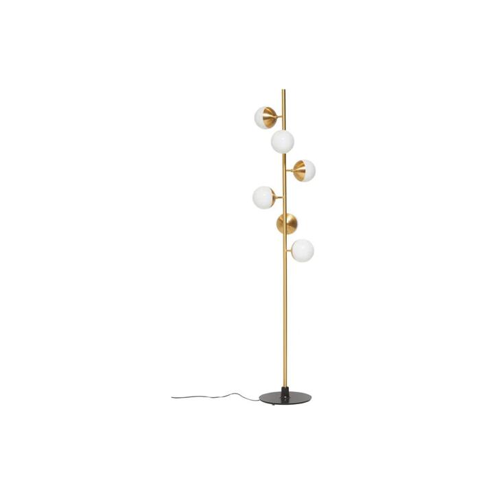 Skipper Artistic Iron Stand 6-Frosted Glass Floor Light Lamp - Brass