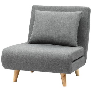 Sofa Bed Convertible Couch Recliner Lounge Chair Linen Grey