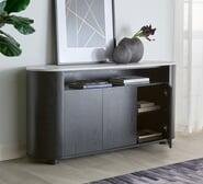 Soho Black With -Look Top Buffet Marble