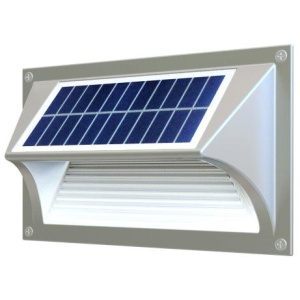 Solar Step Light Warm White with Silver Case