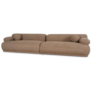 Solara 4 Seater Sofa - Almond Brown by Interior Secrets - AfterPay Available