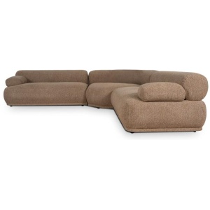 Solara Modular Corner Sofa - Almond Brown by Interior Secrets - AfterPay Available
