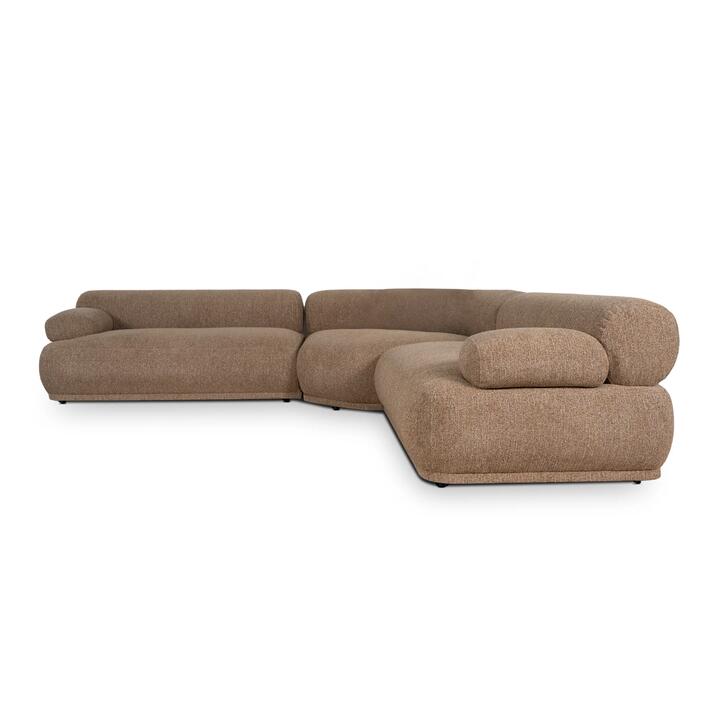 Solara Modular Corner Sofa - Almond Brown by Interior Secrets - AfterPay Available