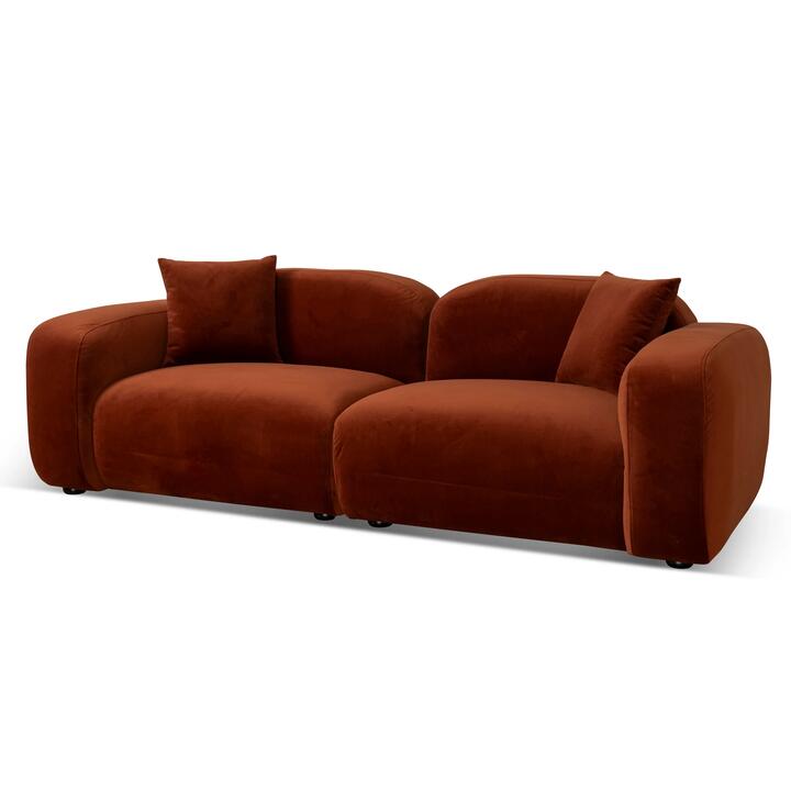 Soma 3 Seater Sofa - Umber Orange by Interior Secrets - AfterPay Available