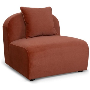 Soma Additional Armless for 4 Seater Sofa - Umber Orange by Interior Secrets - AfterPay Available