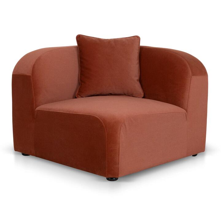 Soma Corner Option for 4 Seater Sofa - Umber Orange by Interior Secrets - AfterPay Available