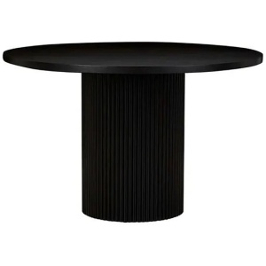 Sona Round Wooden Kitchen Dining Table 120cm Black