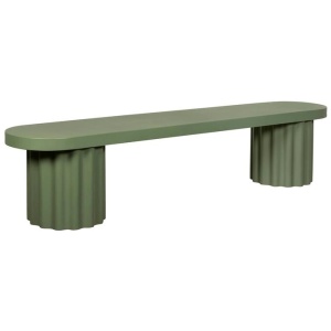 Sovana 2.1m Concrete Bench - Green by Interior Secrets - AfterPay Available