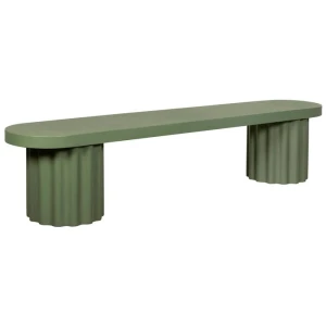 Sovana 2.1m Concrete Bench - Green by Interior Secrets - AfterPay Available