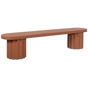 Sovana 2.1m Concrete Bench - Terracotta by Interior Secrets - AfterPay Available