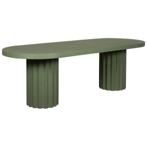 Sovana 2.4m Concrete Dining Table - Green by Interior Secrets - AfterPay Available