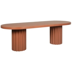 Sovana 2.4m Concrete Dining Table - Terracotta by Interior Secrets - AfterPay Available