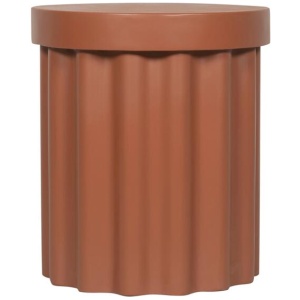 Sovana 40cm Concrete Side Table - Terracotta by Interior Secrets - AfterPay Available