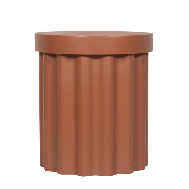 Sovana 40cm Concrete Side Table - Terracotta by Interior Secrets - AfterPay Available
