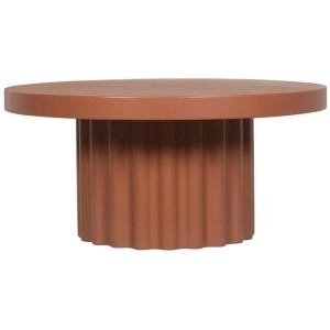 Sovana 90cm Concrete Coffee Table - Terracotta by Interior Secrets - AfterPay Available
