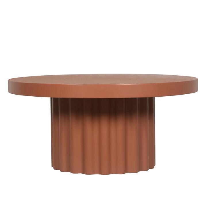 Sovana 90cm Concrete Coffee Table - Terracotta by Interior Secrets - AfterPay Available