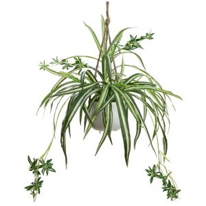 Spider Plant Artificial Fake Plant Decorative Arrangement 68cm In Hanging Planter