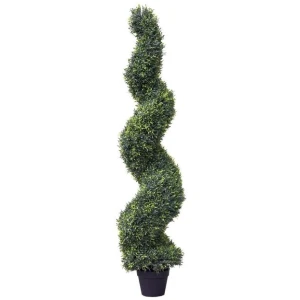 Spiral Rossmary 150cm Artificial Faux Plant Tree Decorative In Pot Green