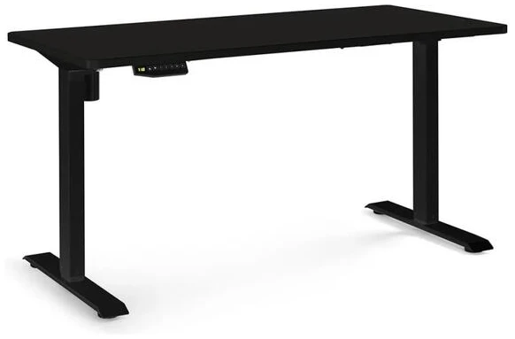 Standing Computer Work Task Study Office Desk Electric Single Motor W/ Memory Function - Black
