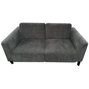 Starck Fabric Loveseat 2-Seater Sofa Solid Timber Legs - Grey