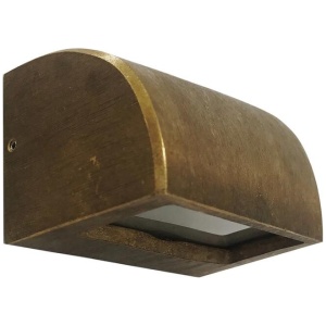 Step Wall Light Surface Mounted 12V G4 Curved Bronze IP54 OD104mm
