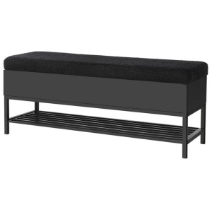 Storage Ottoman Blanket Box 110cm Boucle Shelf