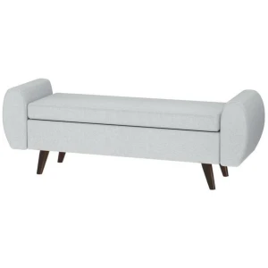 Storage Ottoman Blanket Box Armrest 140cm Grey