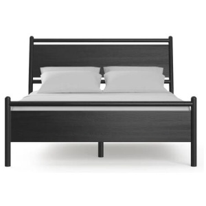 Suki Wooden Bed Frame Black Oak Queen