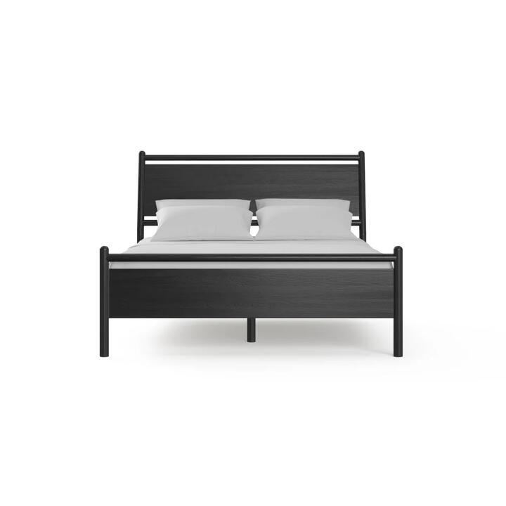 Suki Wooden Bed Frame Black Oak Queen